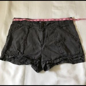 $68 FREE PEOPLE gray soft distressed look shorts